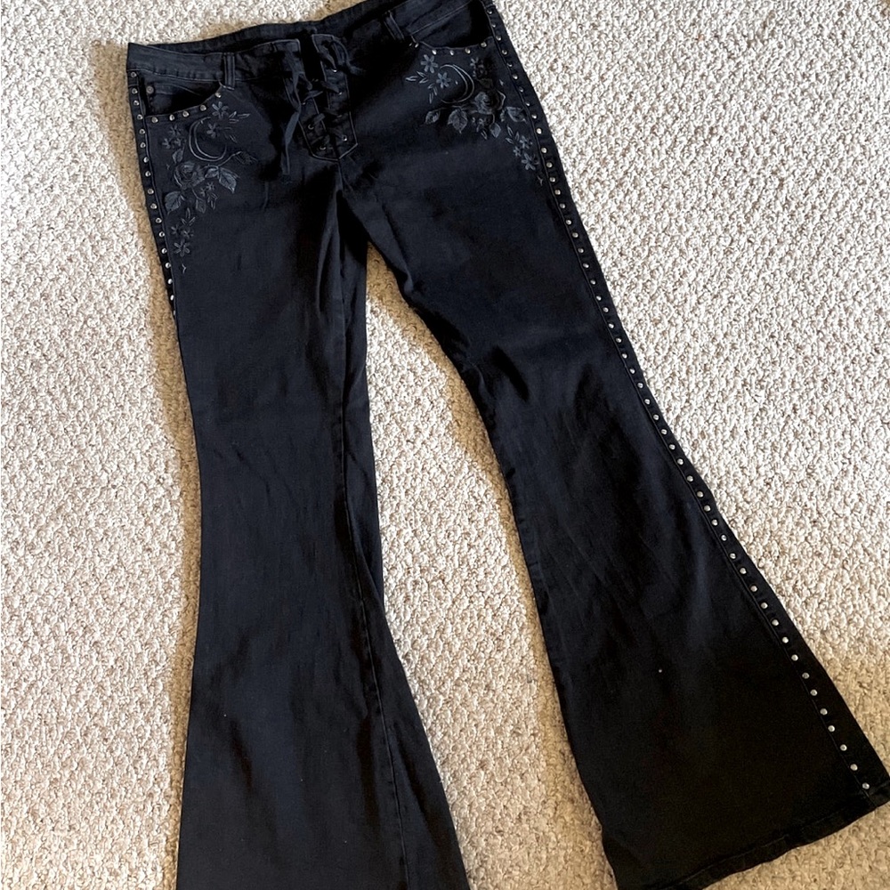 Killstar Black Flare Jeans